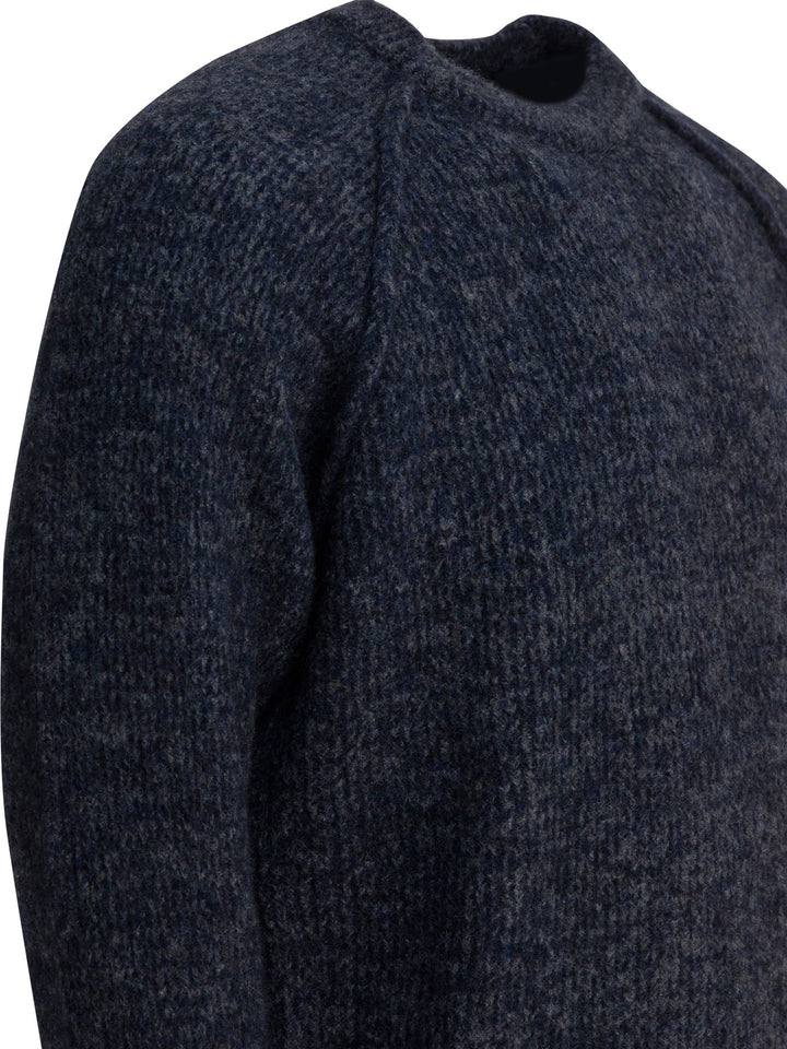 Rakkì Wool Crew Neck Sweater Knitwear - Blu | 565a21436cd611b09e30e224767ceeb5d4d32ad6