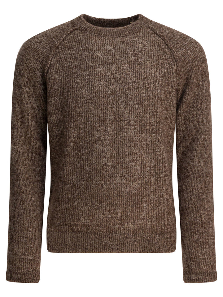 Rakkì Wool Crew Neck Sweater Knitwear - Marrone | 42101d4ea5fe1613690b3618eea02aefd936c809