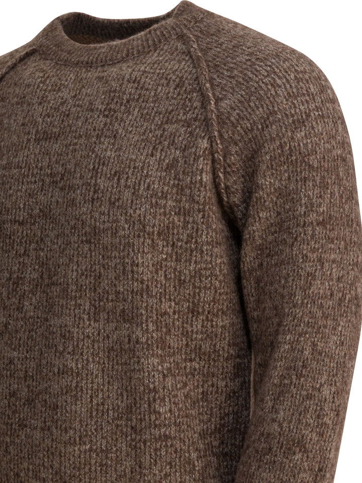 Rakkì Wool Crew Neck Sweater Knitwear - Marrone | 72620acb546b08e035b1f2554fa08011cdeaf106