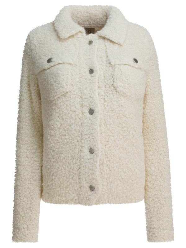 Wool Blend Overshirt Jacket Jackets And Coats Bianco