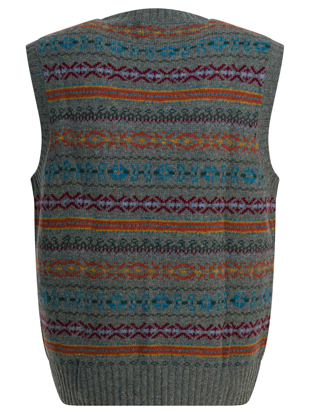 Rrl By Ralph Lauren Fair Isle Wool Vest Knitwear - Blu | 00ef348404090ffd2778e4e081c2e167ac6285e3