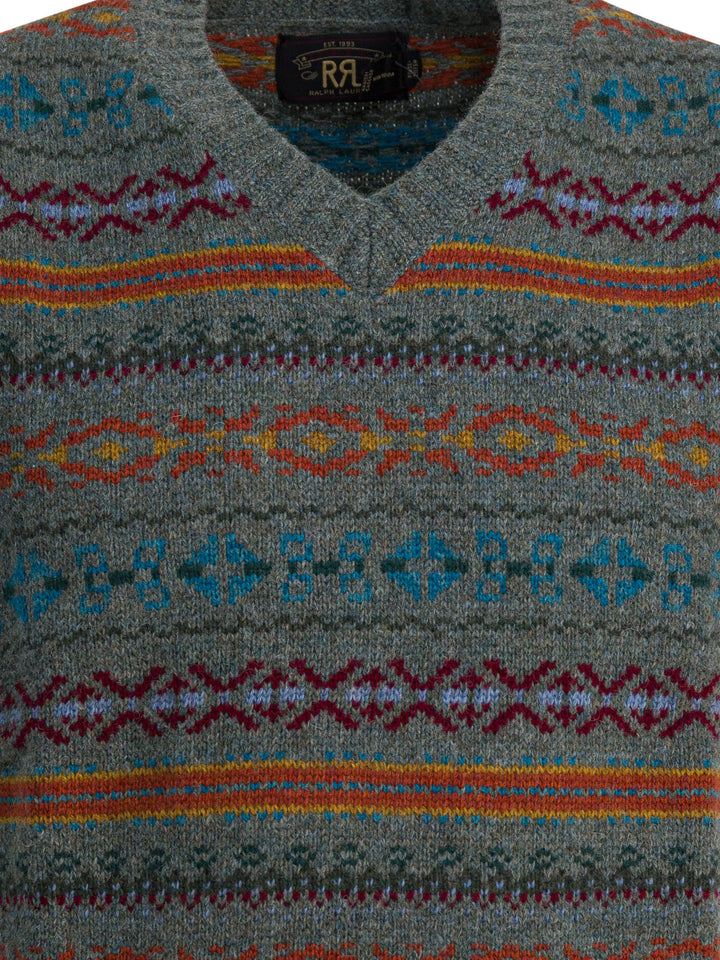 Rrl By Ralph Lauren Fair Isle Wool Vest Knitwear - Blu | 8d0ada0422e5376d24e5d8198e71a1ad55e6e79c