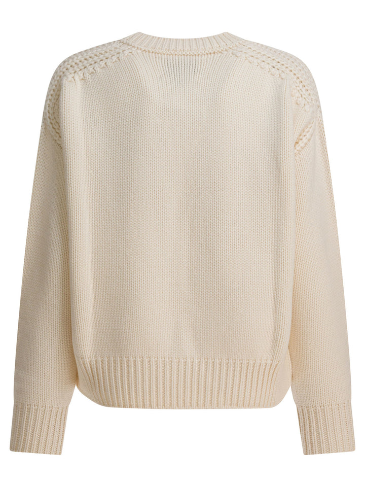 Sa Su Phi Cashmere Crewneck Sweater Knitwear - Bianco | c8c49ef541937872395dbf6e636a0f936a0e2858