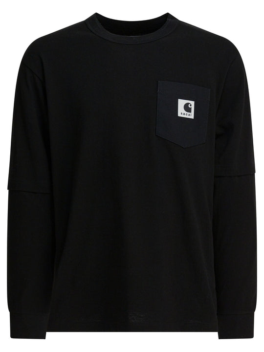 Sacai X Carhartt Wip T-Shirts Nero