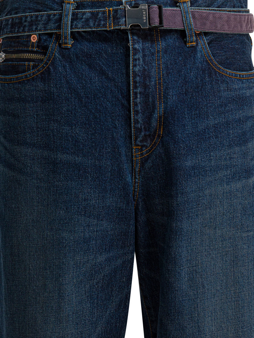 Sacai Relaxed Fit Jeans - Blu | 14261f3615b7a5c534e632276484227973cf7626