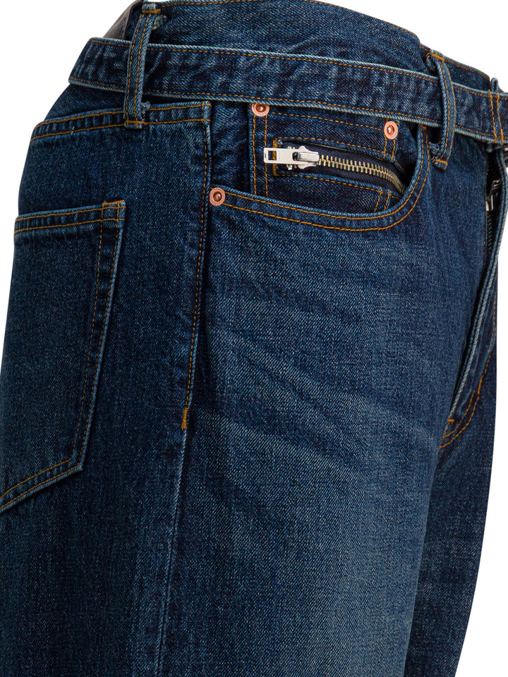 Sacai Relaxed Fit Jeans - Blu | 1c2f8ad77048d639b6c04e8bf3d0a209b9dccd07