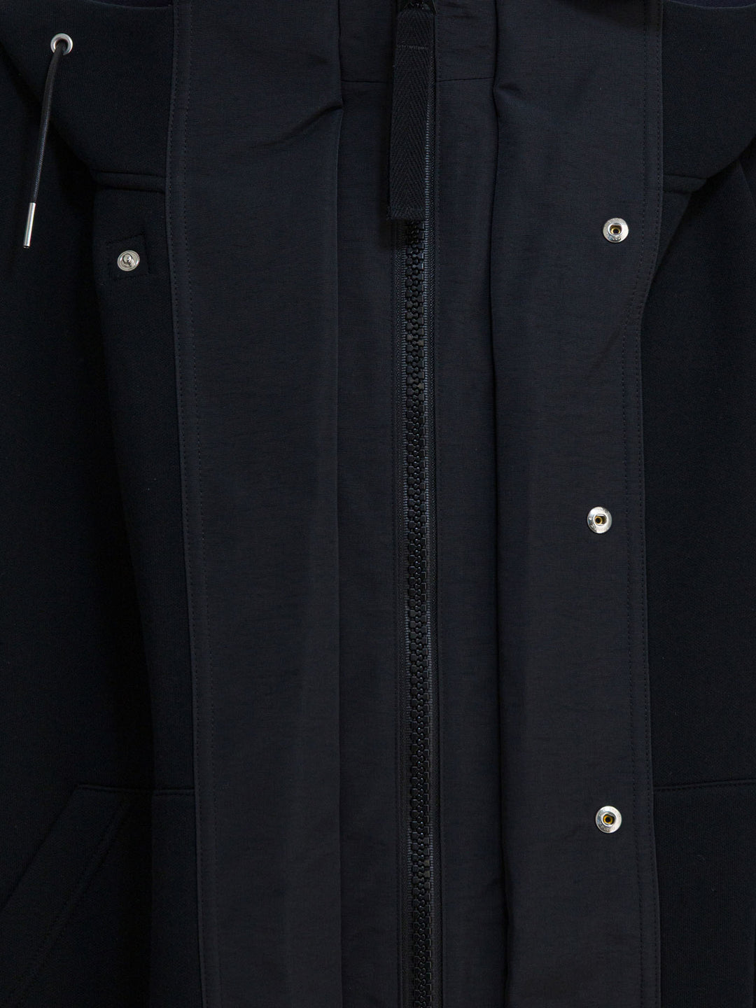 Sacai Sponge Sweat X Grosgrain Jackets and Coats - Nero | 85e23f2edee5579dc7b96e89ac70845dcfe0248a