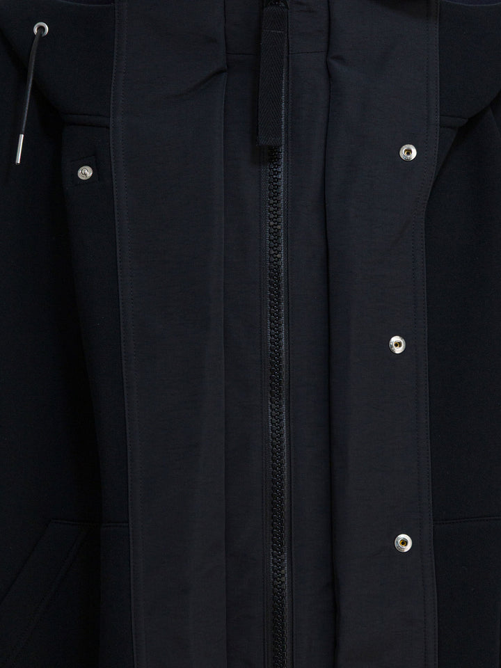 Sacai Sponge Sweat X Grosgrain Jackets and Coats - Nero | 85e23f2edee5579dc7b96e89ac70845dcfe0248a