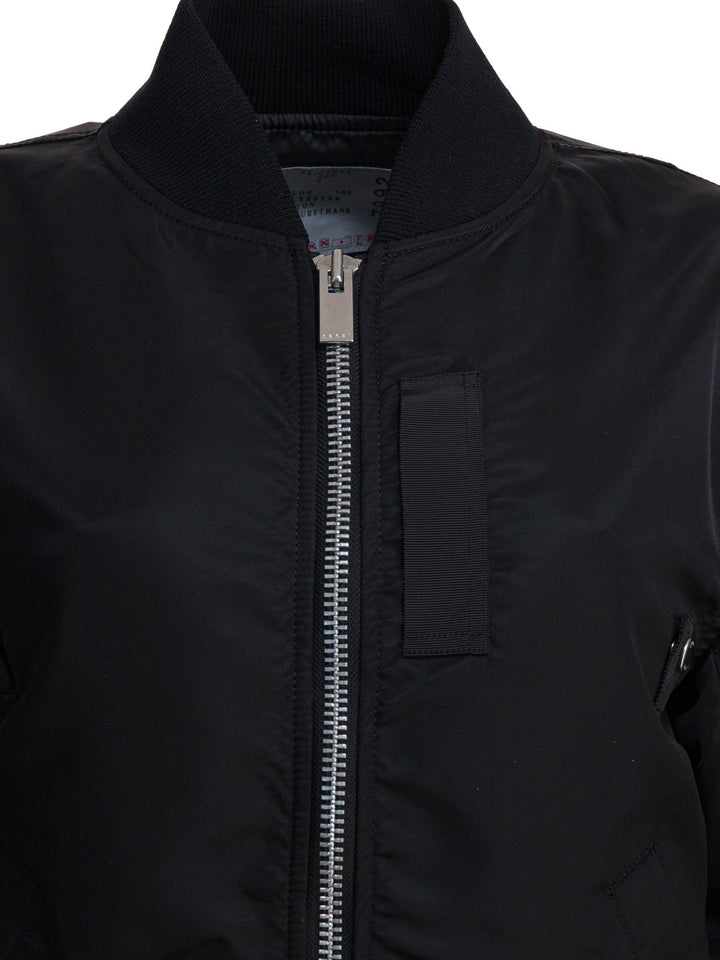 Sacai Nylon Twill Bomber Jacket Jackets and Coats - Nero | 1317d7d698f8bdf18be9cad2469446df6f7825cc