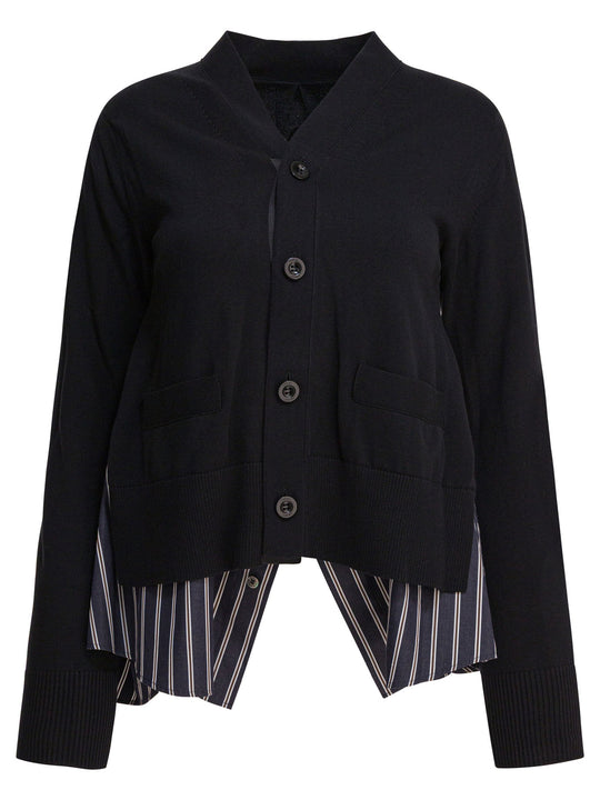Cotton Cardigan Knitwear Nero