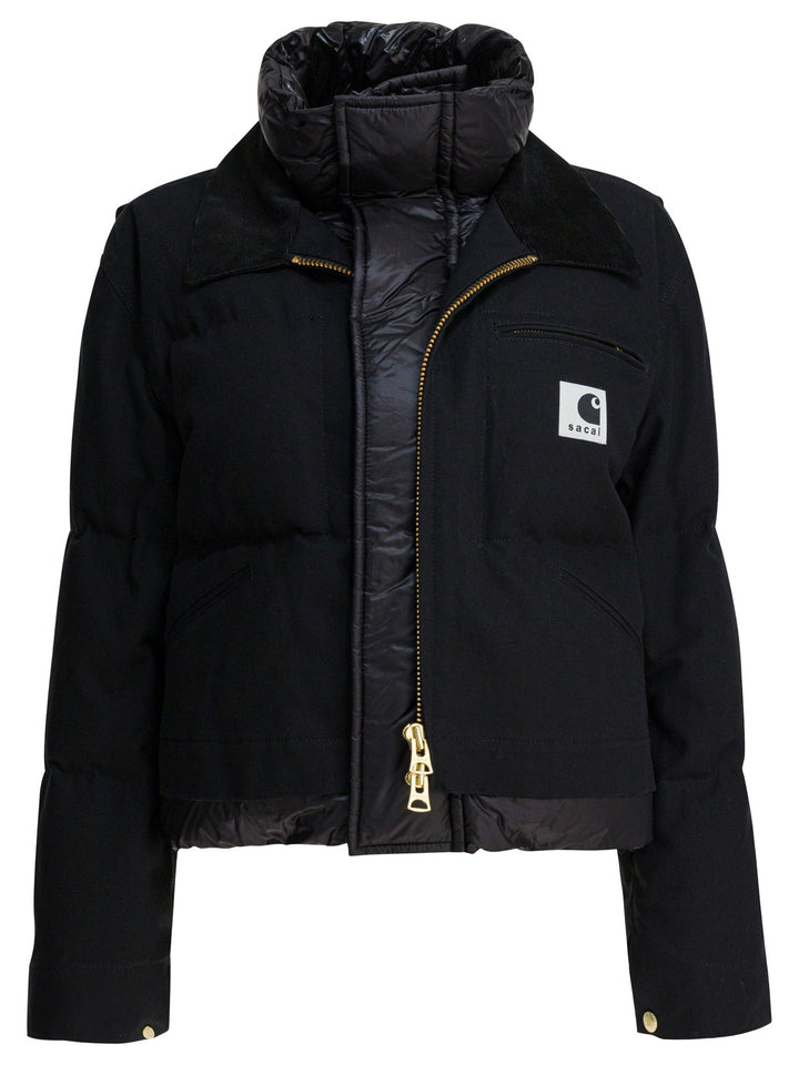 Sacai Sacai X Carhartt Wip Duck Puffer Jackets and Coats - Nero | 3d9d1dbcf44acdf4e8758bea885cfb7e1c973f43