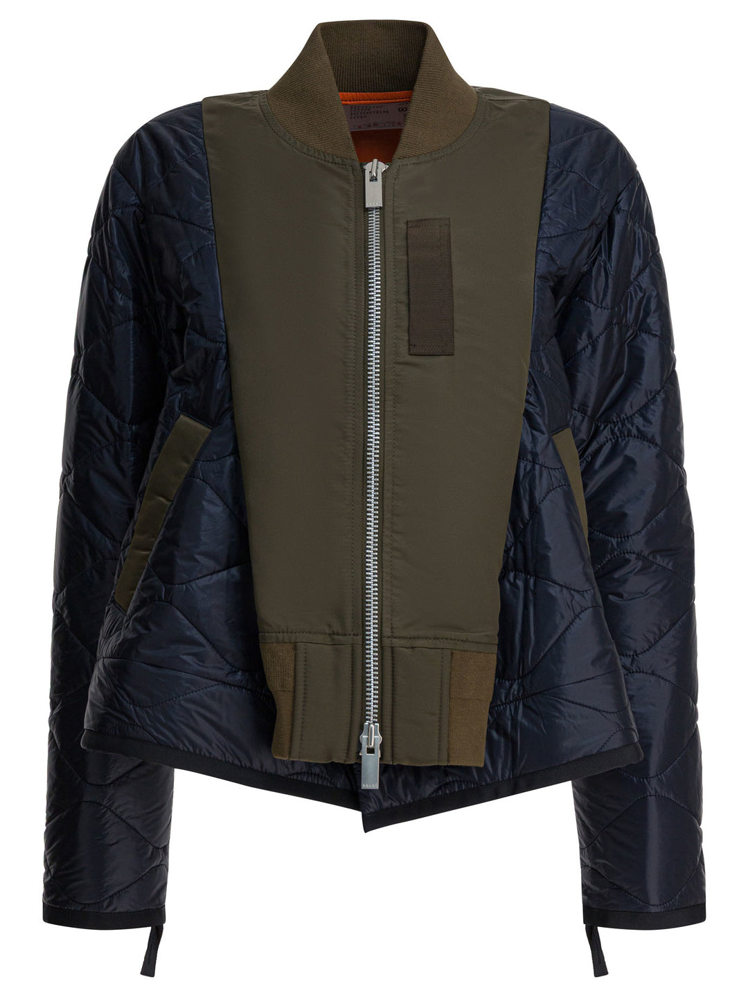 Sacai Bimaterial Bomber Jacket Jackets and Coats - Verde | 1f33af545d80a1591501f40b70dc748eb1ea52b9