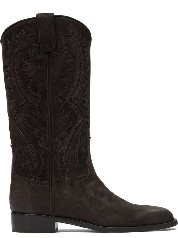 Suede Cowboy Boots Boots And Ankle Boots Marrone
