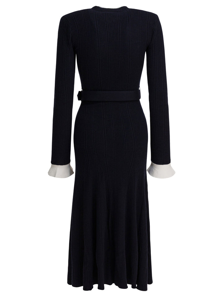 Self-Portrait Viscose Knit Midi Dress Abiti - Blu | 8bf6a849e93fd41dfc0c8aee5edc64e2e7fb5e99
