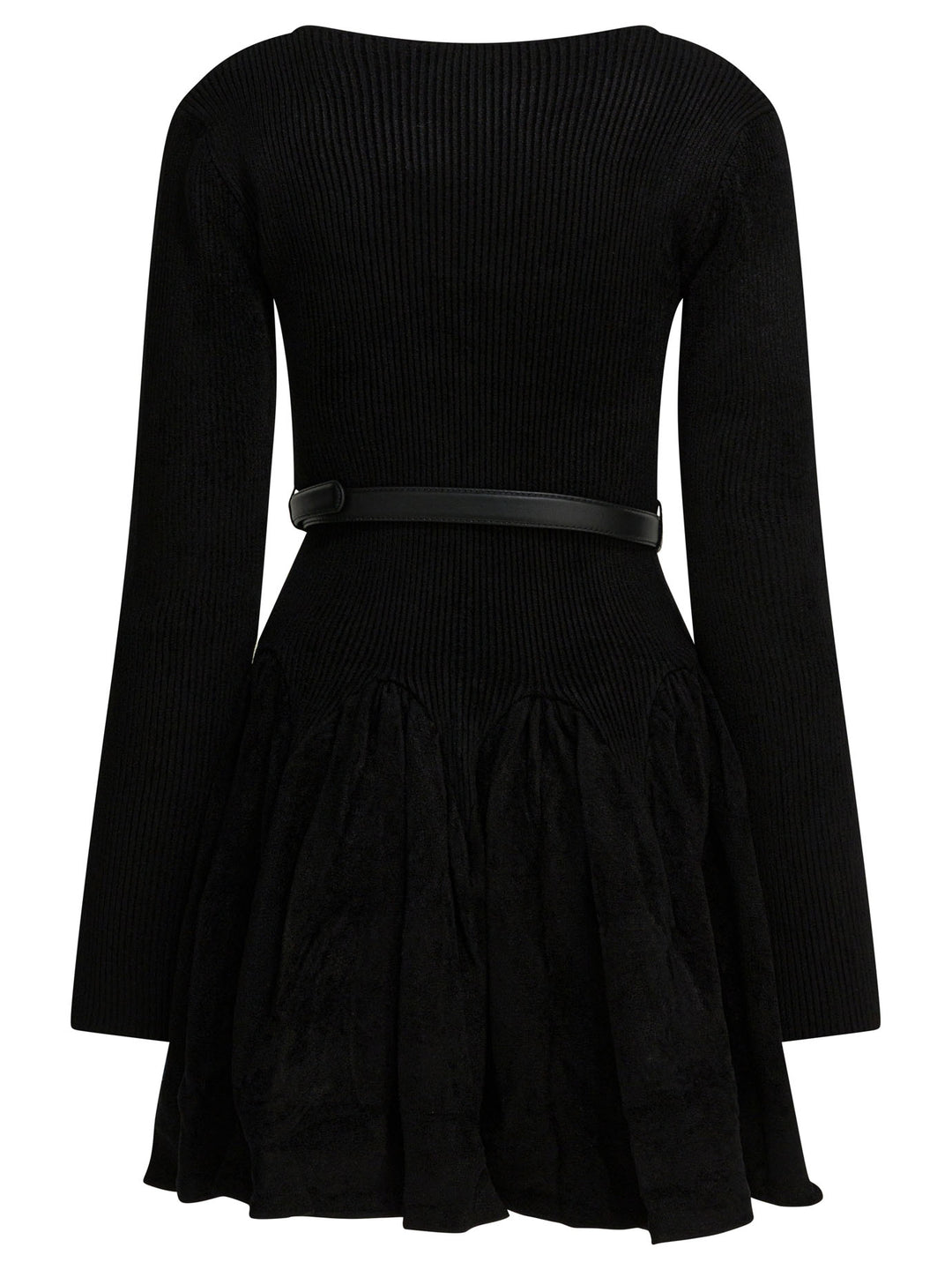 Self-Portrait Knitted Flared Dress Abiti - Nero | f608feecae28de35919e2d14b74728f055904e14