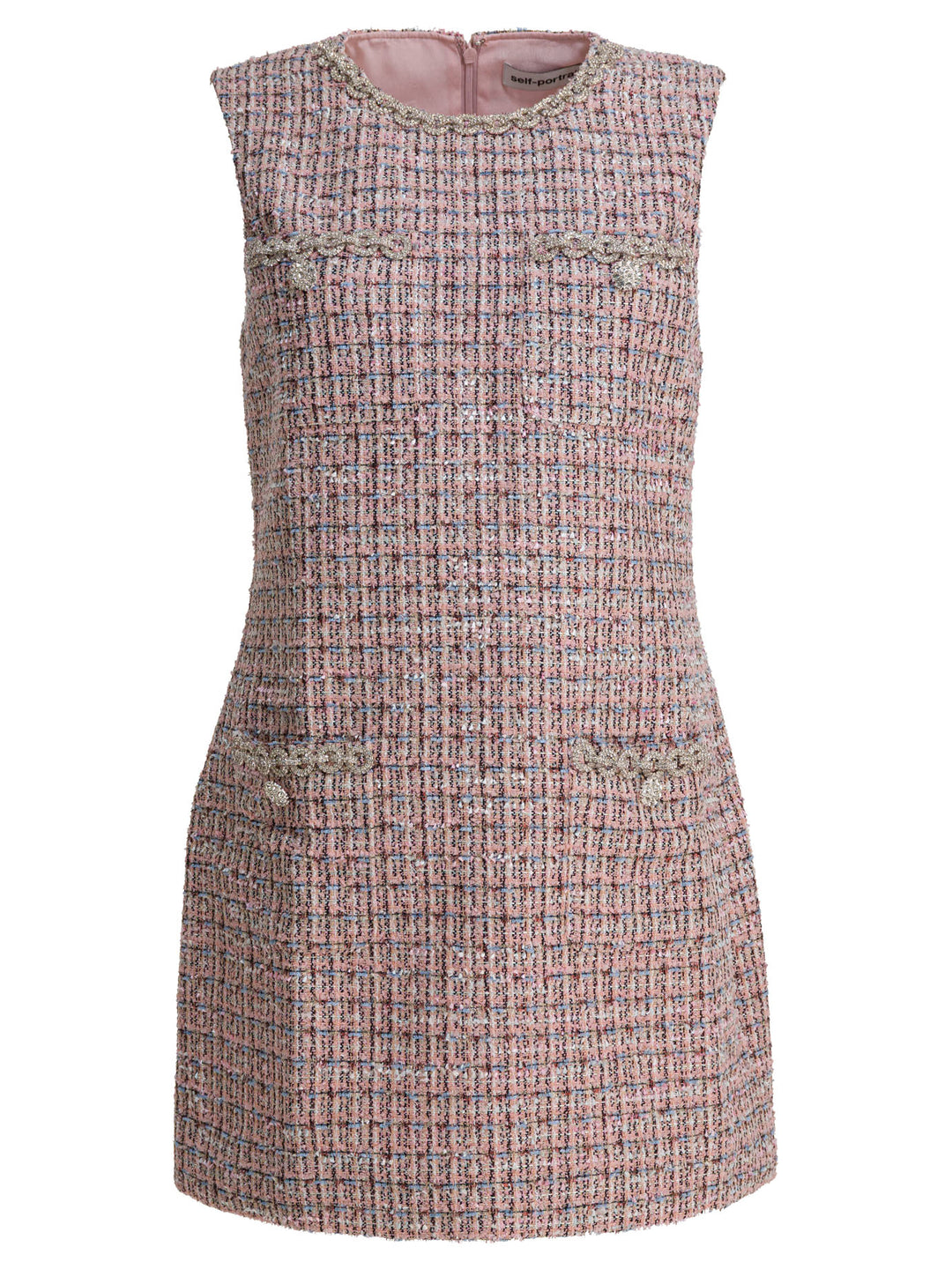 Self-Portrait Short Boucle Dress Abiti - Rosa | da05ea9e42a92240deff8f38b44344257c466404