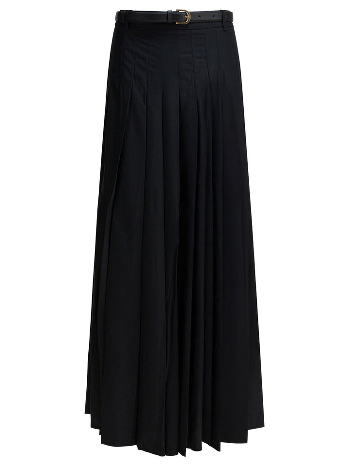 Self-Portrait Long Pleated Skirt Gonne - Nero | e733d4408a69b5d5b923a9dcd8a1f848e6b24d53