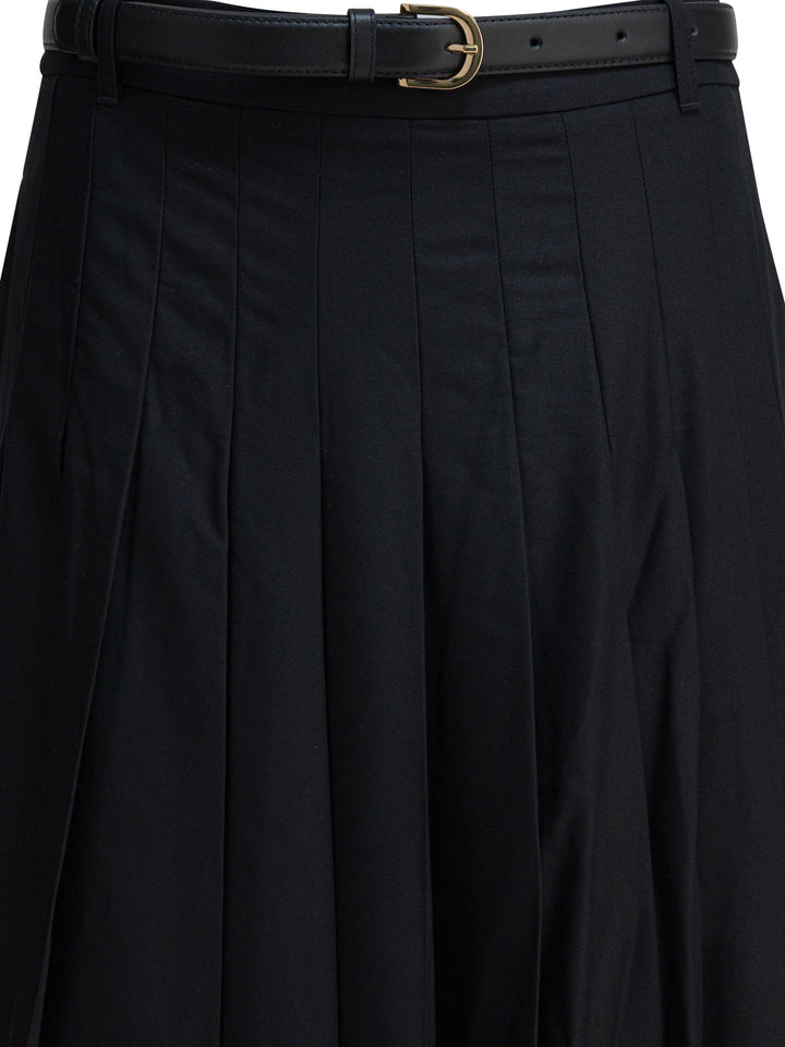 Self-Portrait Long Pleated Skirt Gonne - Nero | a8877b158b29a9bcd21a90cf6aac284d54b44616
