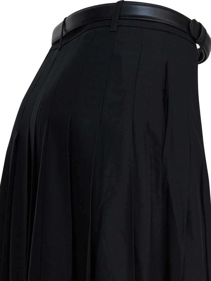 Self-Portrait Long Pleated Skirt Gonne - Nero | 6dc44b08ec4de991f28280f587a73f42c3c687d1