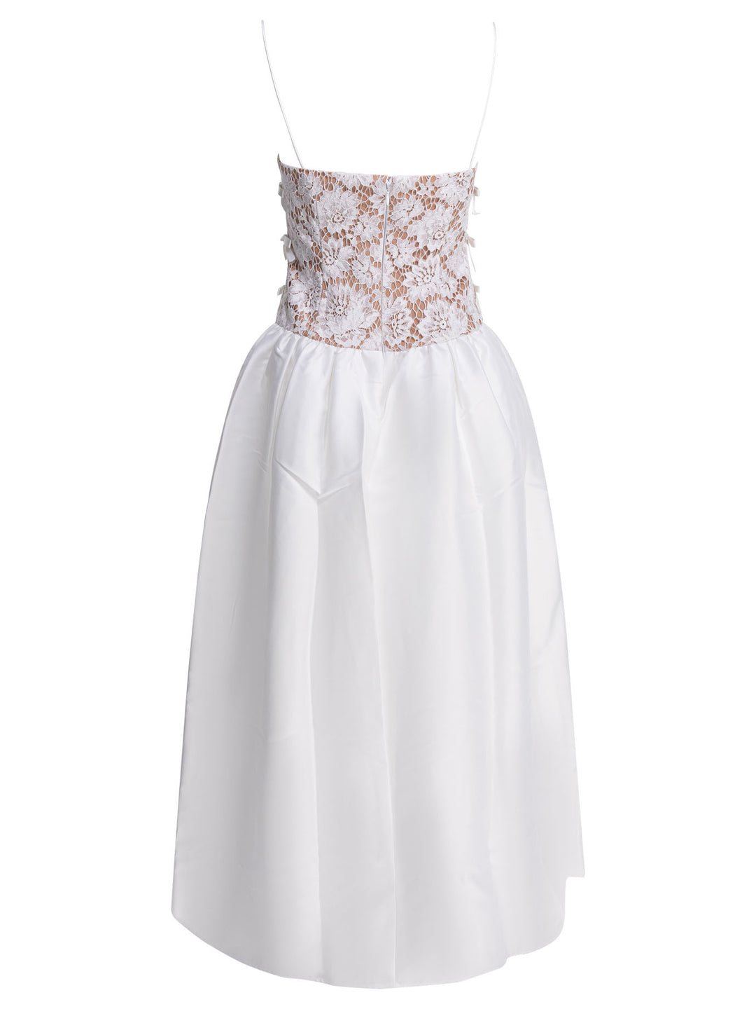 Self-Portrait Long Lace Flared Dress Abiti - Bianco | ba2bd4789d13b49fd9eca83e3e1c6777da4f9434