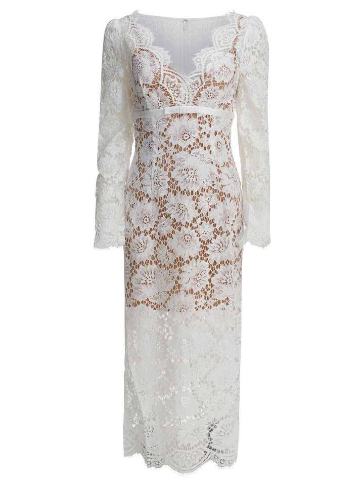 Self-Portrait Long Lace Dress Abiti - Bianco | 90e52d7e22d021bce56775aeca2312614099ec22