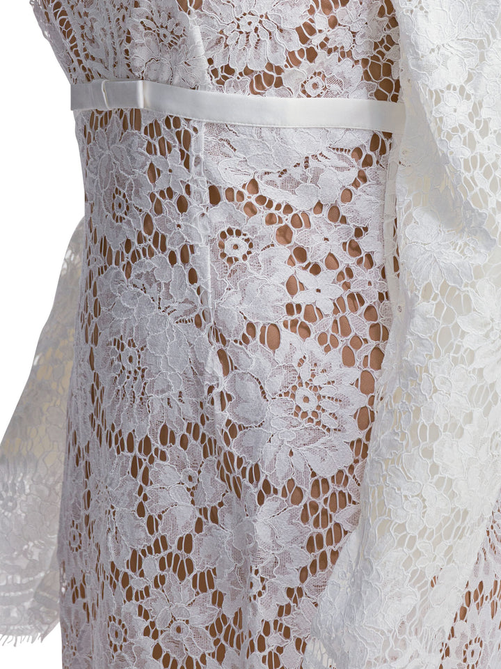 Self-Portrait Long Lace Dress Abiti - Bianco | f5c3ac393d88a984d3241731cdb8227630bc38be