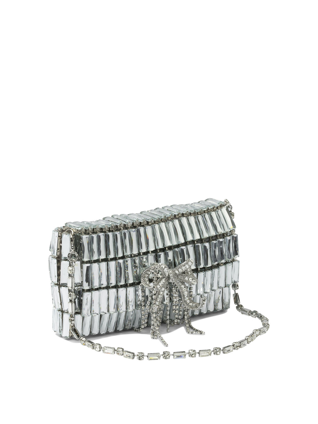 Self-Portrait Mini Crossbody Bag With Crystal Bow Borse a Tracolla - Silver | b20f54a4176d3020d0c7fc92f356a23de270b98d