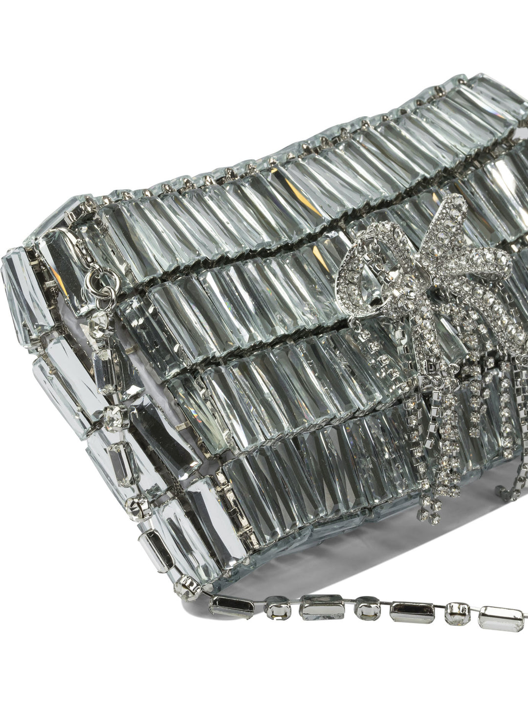 Self-Portrait Mini Crossbody Bag With Crystal Bow Borse a Tracolla - Silver | e1b3e6269c3e37a08272e48cad775b5d4e68b862