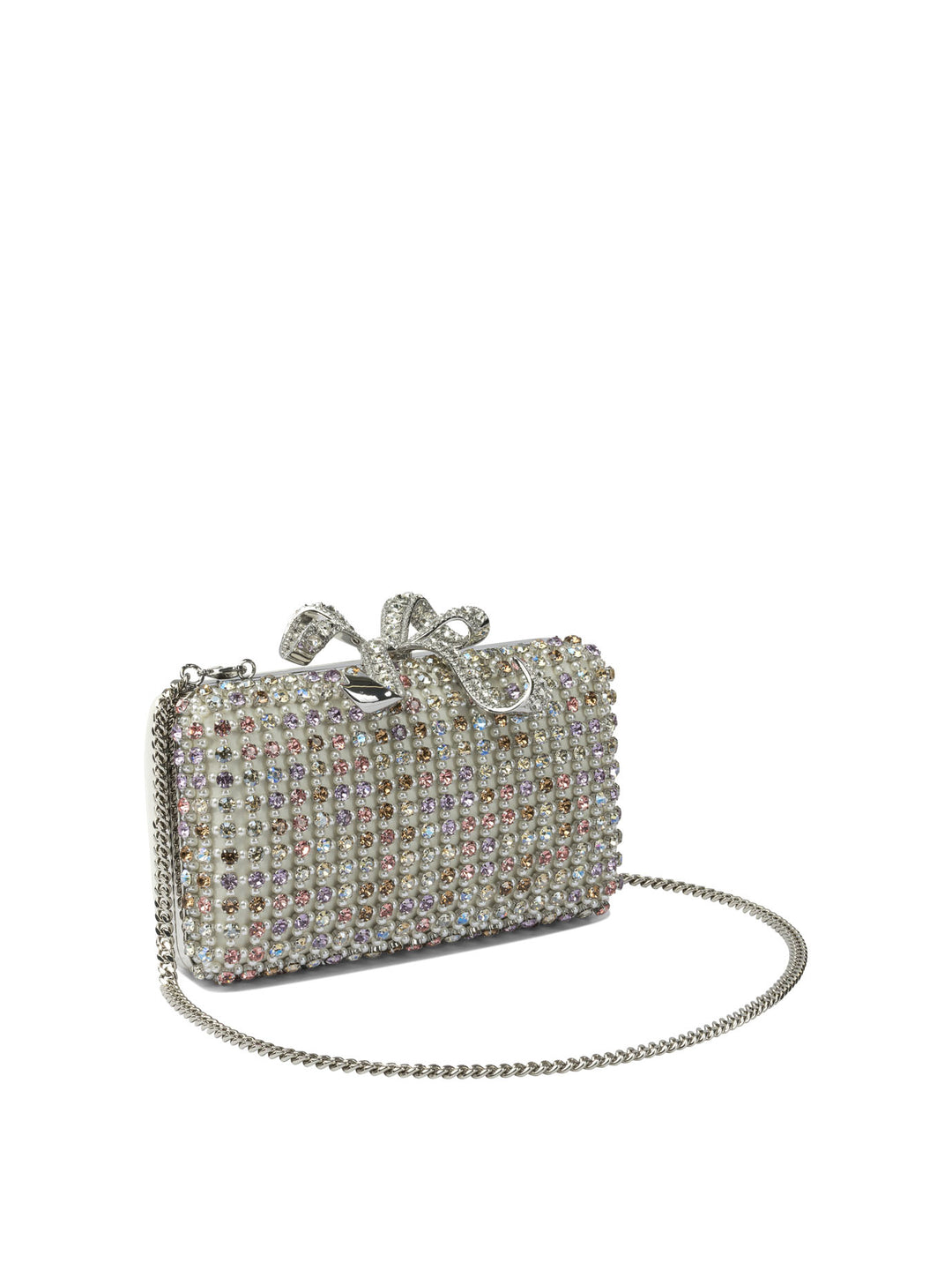 Self-Portrait Mini Multi Crystal Shoulder Bag Borse a Tracolla - Silver | ad860234c871854c8e9405780a4876fa5d12d771