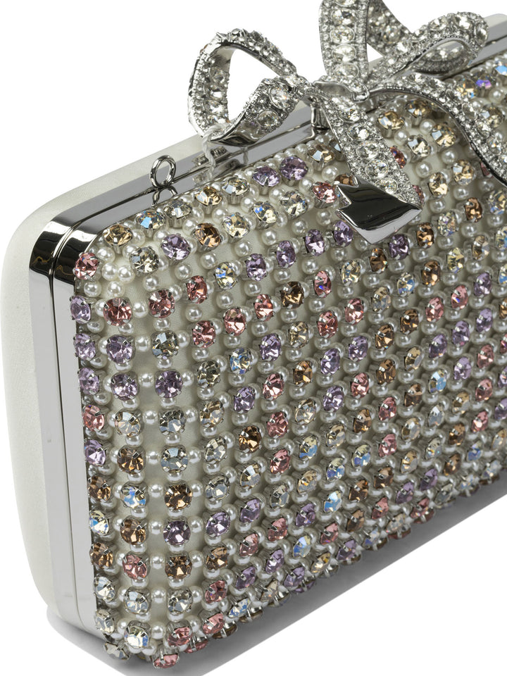 Self-Portrait Mini Multi Crystal Shoulder Bag Borse a Tracolla - Silver | 5909476f95637cf36bc012e84a303a08fef2a2f1