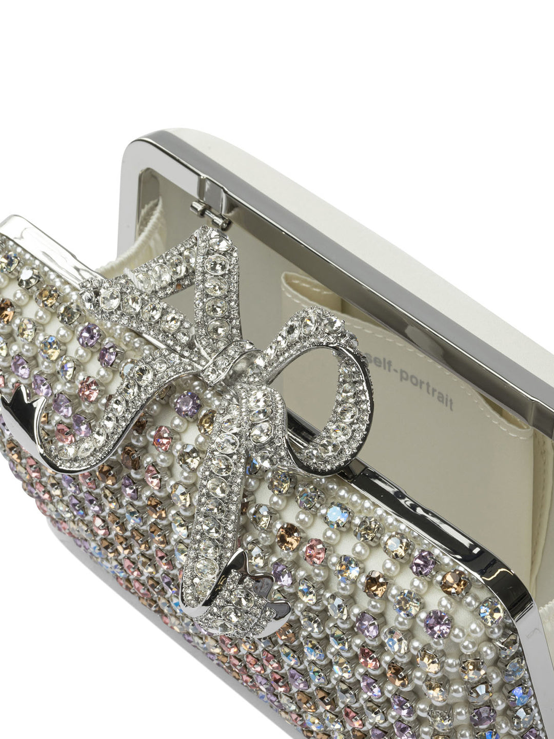 Self-Portrait Mini Multi Crystal Shoulder Bag Borse a Tracolla - Silver | 1c4297e0eb7a1196791cac9e369b5f0ddb7fe873