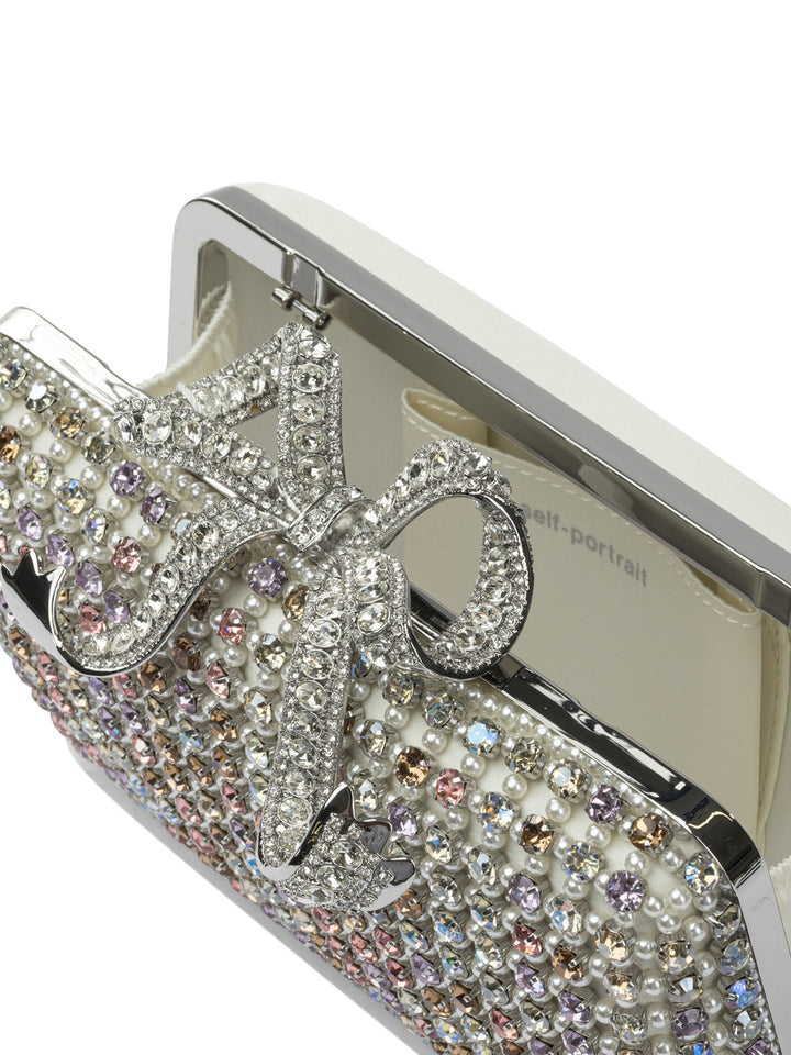 Self-Portrait Mini Multi Crystal Shoulder Bag Borse a Tracolla - Silver | 1c4297e0eb7a1196791cac9e369b5f0ddb7fe873