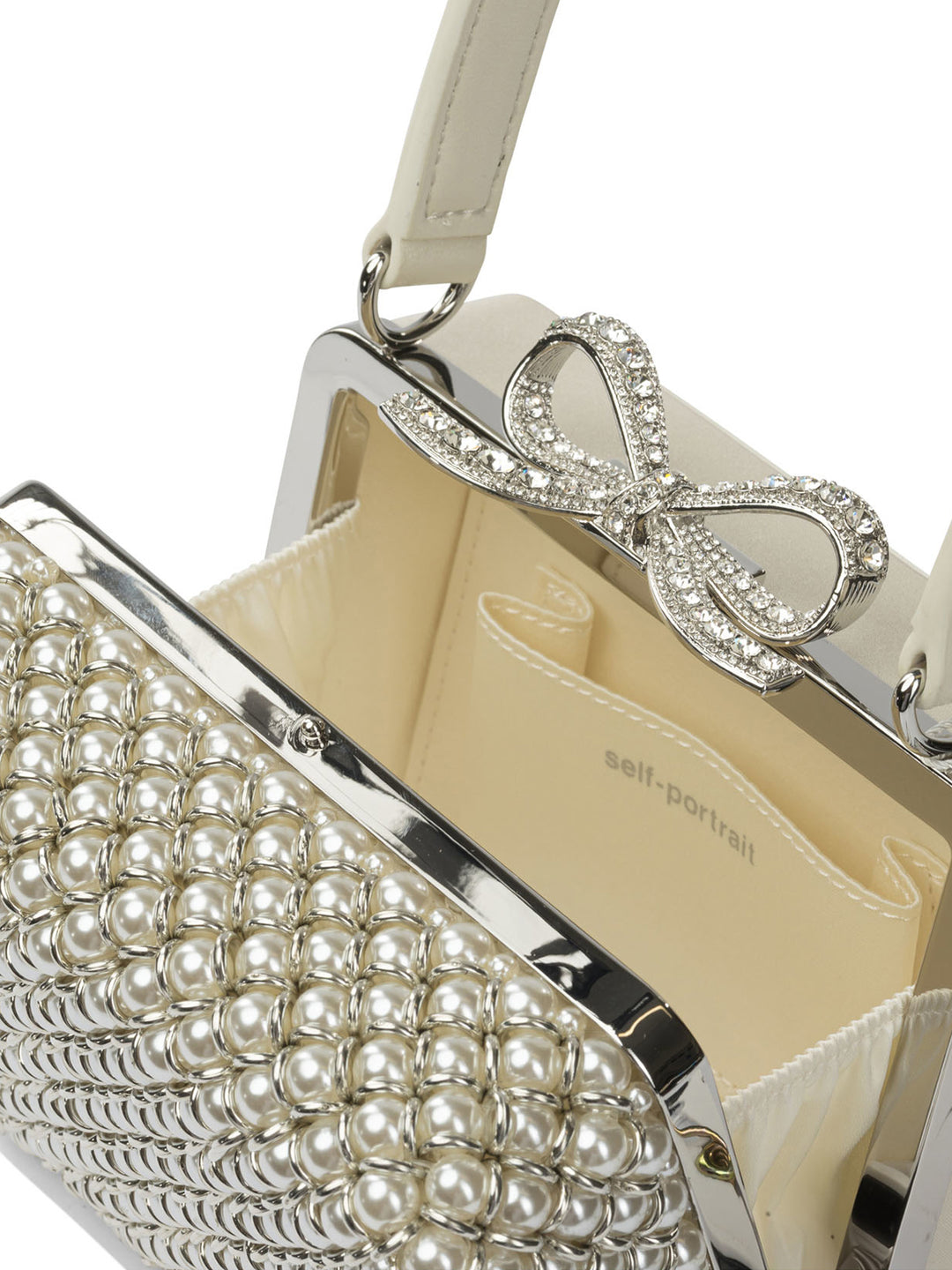 Self-Portrait Handbag With Pearls Handbags - Beige | 7e0bbf4f49702fcab7d39d5111b4b46a6abf60d3