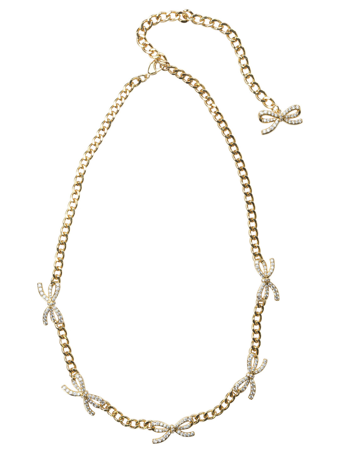 Self-Portrait Necklace With Bows With Crystals Jewels - Oro | 1d3bfff54ef3a83bb934c36ab939e99a9b64f45f