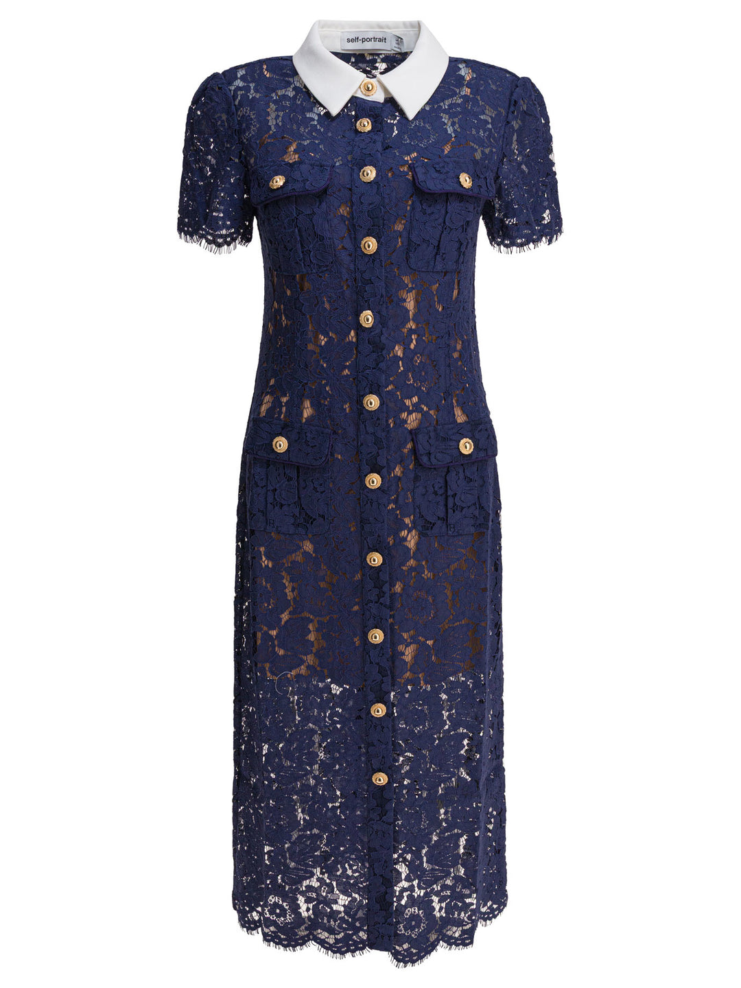 Self-Portrait Lace Shirt Dress Abiti - Blu | bfeba3b02b18641e4a806d4f86bb133bd99b07d7