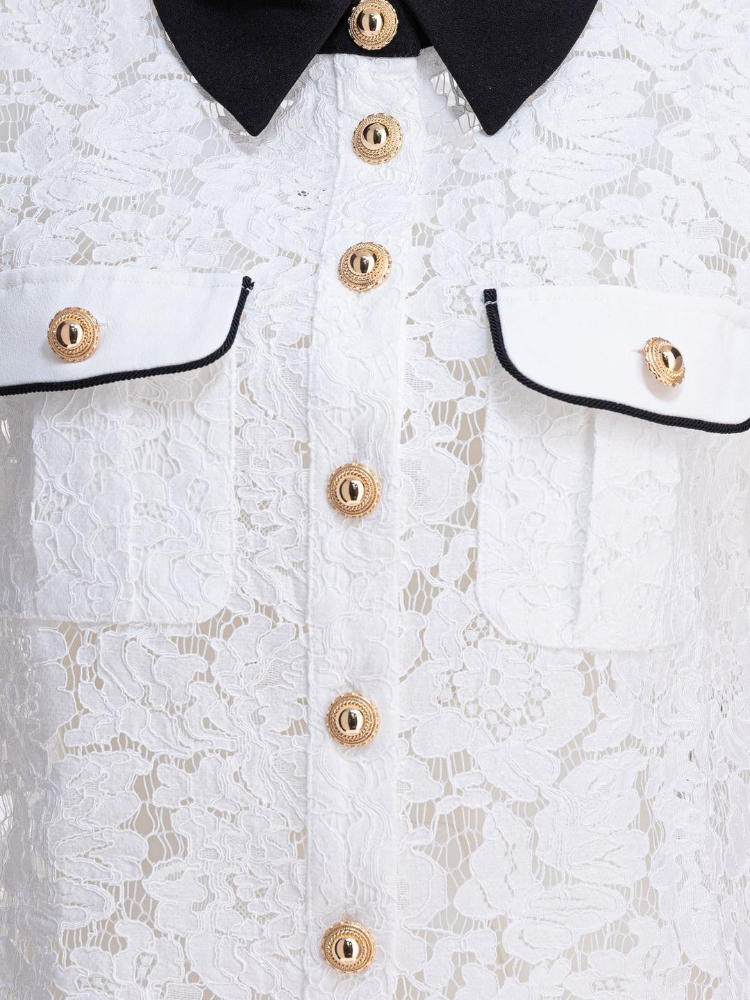 Self-Portrait Lace Shirt Shirts - Bianco | 0f9ef4424e3c87f016d120554573997abdd8f03e