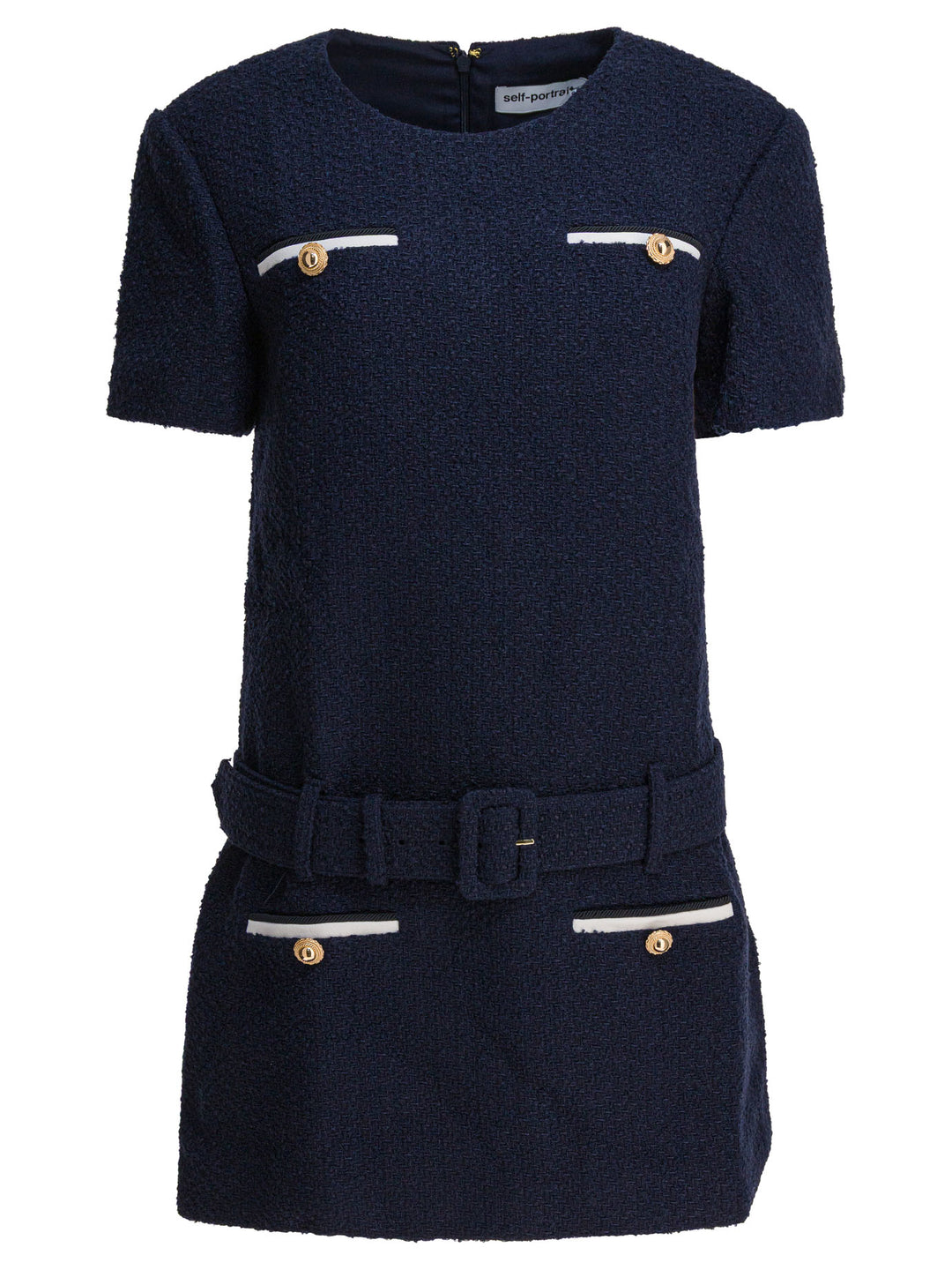 Self-Portrait Bouclé Dress Abiti - Blu | 5966d71755d654023ca493c7014b120173d33f50