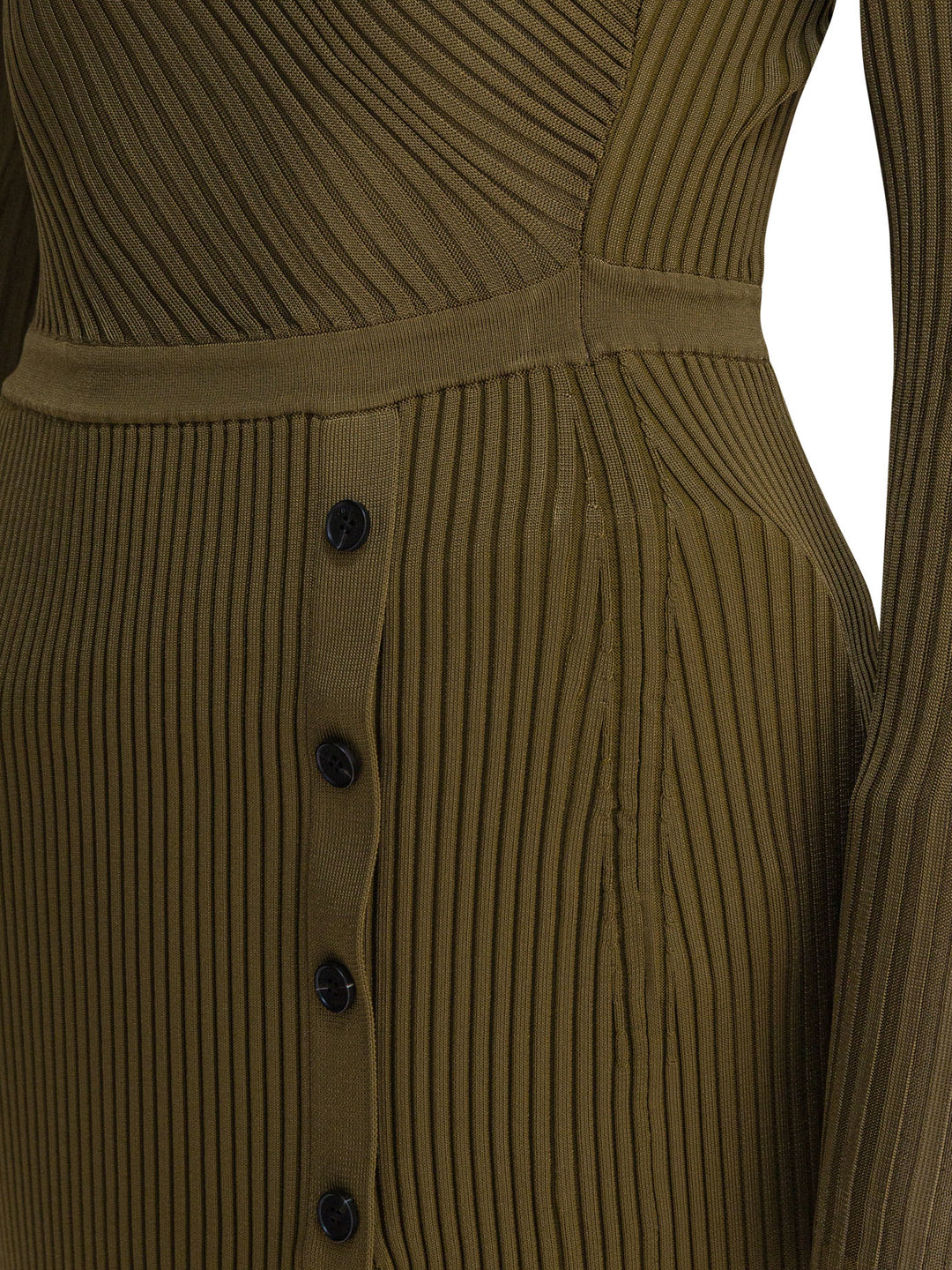 Self-Portrait Ribbed Knit Cut-Out Dress Abiti - Verde | b4f405269510a11ab3431624feebe8ac5e9dce7d