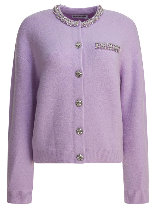 Cardigan With Crystal Trim Knitwear Viola