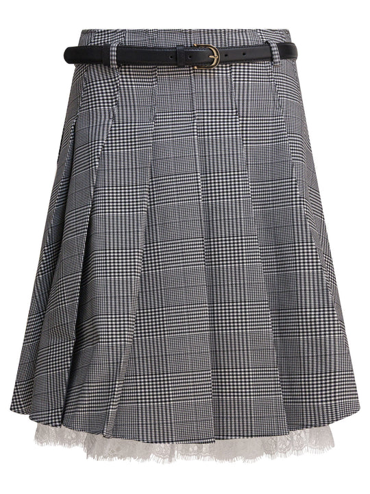 Pleated Miniskirt Gonne Grey