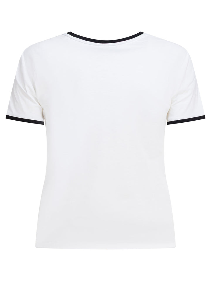 Self-Portrait Crew-Neck T-Shirt With Embroidered Logo T-shirts - Bianco | a9b650d3b6b00efb1893d4b5bc9044890eb5a041