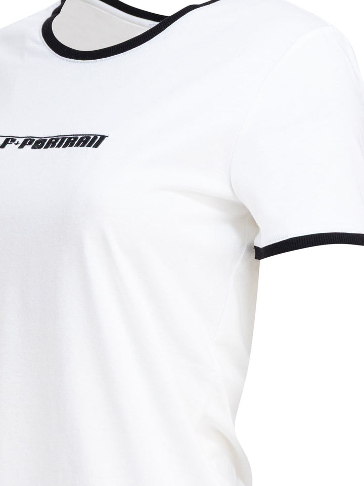 Self-Portrait Crew-Neck T-Shirt With Embroidered Logo T-shirts - Bianco | 4ffac3c13a9cd7fd7adf75afc6a611907835dc8c