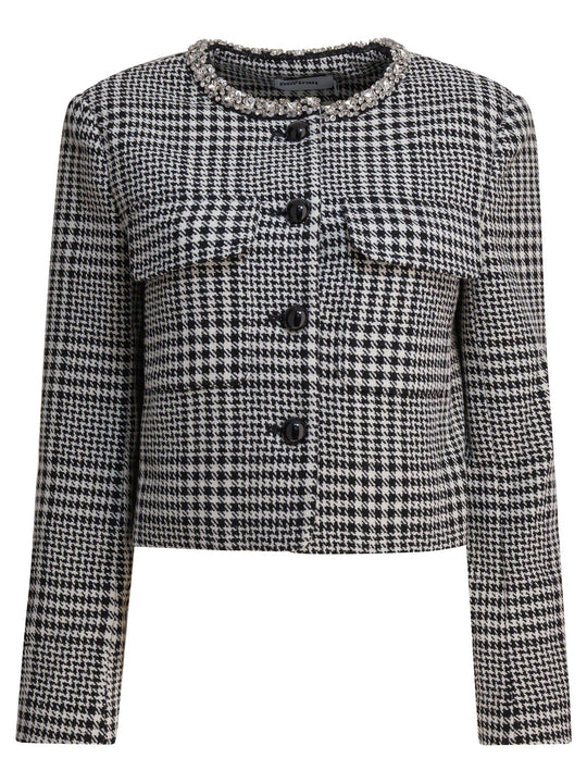 Houndstooth Blazer Jackets And Coats Nero