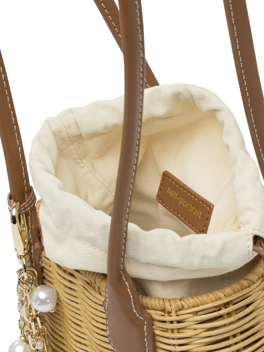 Self-Portrait Shoulder Bag With Rattan Pendant Borse a Spalla e Tracolla - Marrone | d63d7d781dc34b7b12b6b0cea4dc3963919d1603