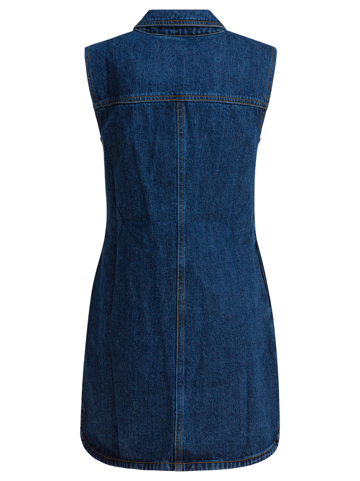 Self-Portrait Short Denim Dress Abiti - Blu | bd000fb51a482dac6a6e2742b72bf6b9816c3ce1