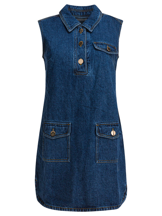 Short Denim Dress Abiti Blu
