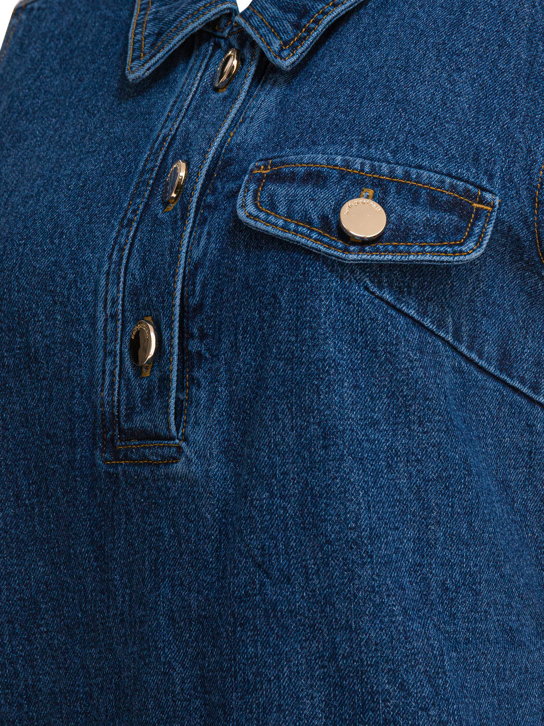 Self-Portrait Short Denim Dress Abiti - Blu | f8cd9c262059696e8b10e4d70a413aab9d508098