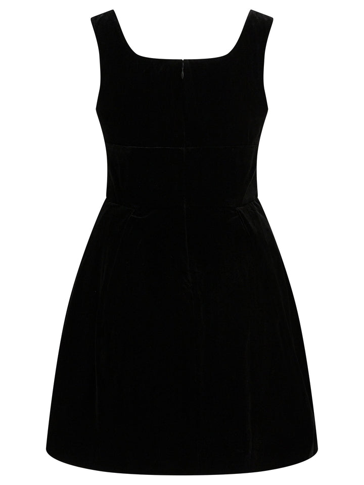 Self-Portrait Velvet Flared Dress Abiti - Nero | 65272b3357a1ea43d156b01ee4a4e14e96b6a66a