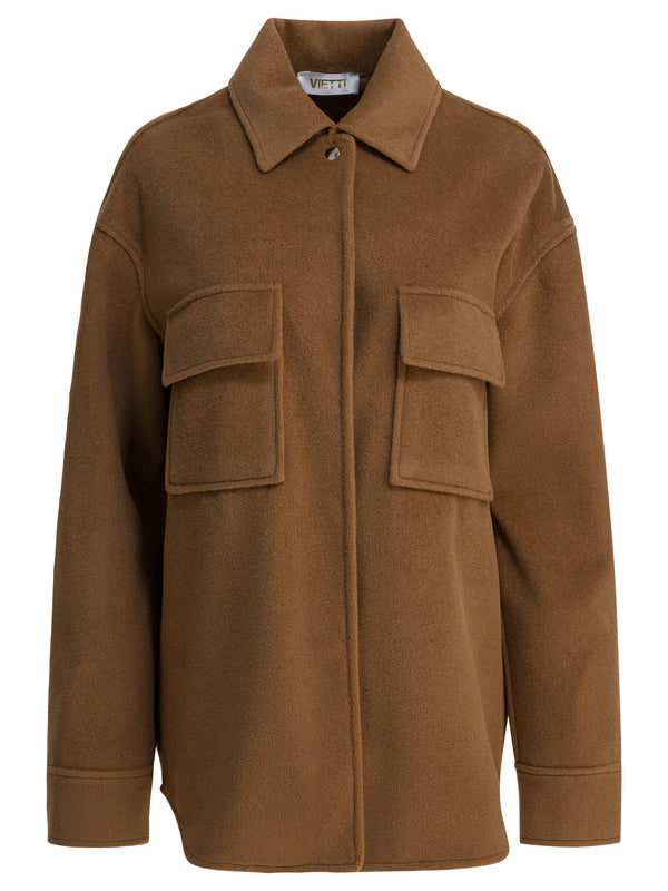 Overshirt Jacket With Pockets Jackets And Coats Marrone