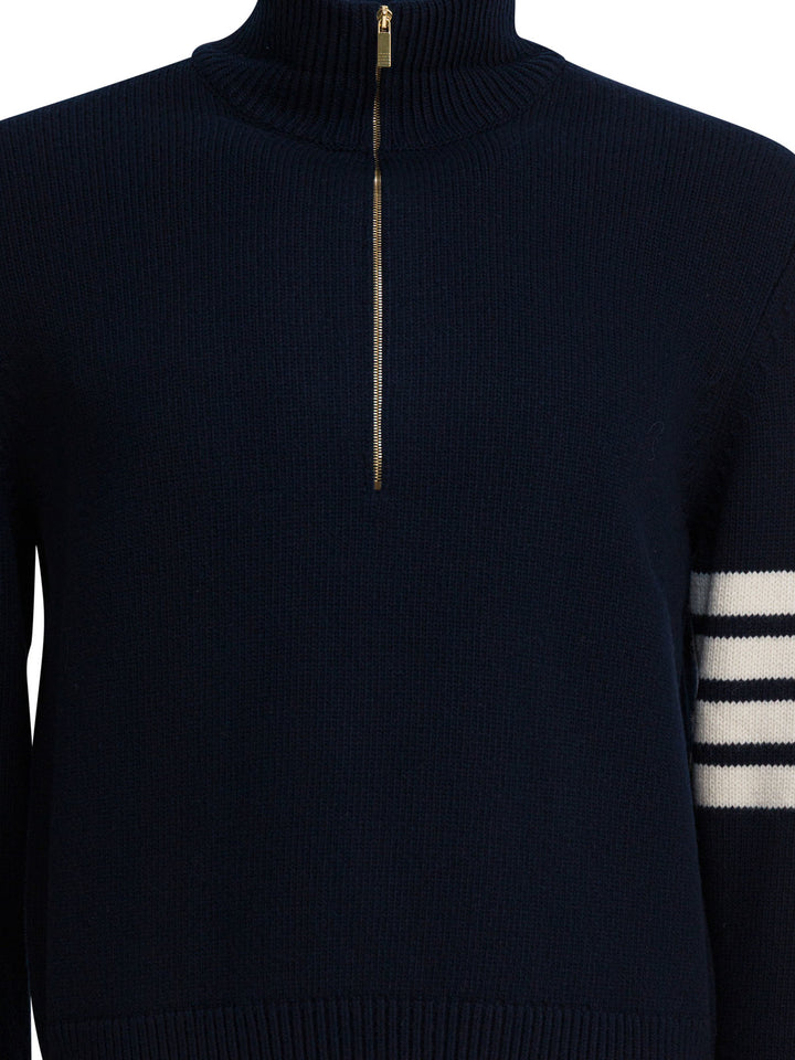 Thom Browne 4bar Knitwear - Blu | 69f1b8435516b8ccec2db7d05de0d1bb9be5f046